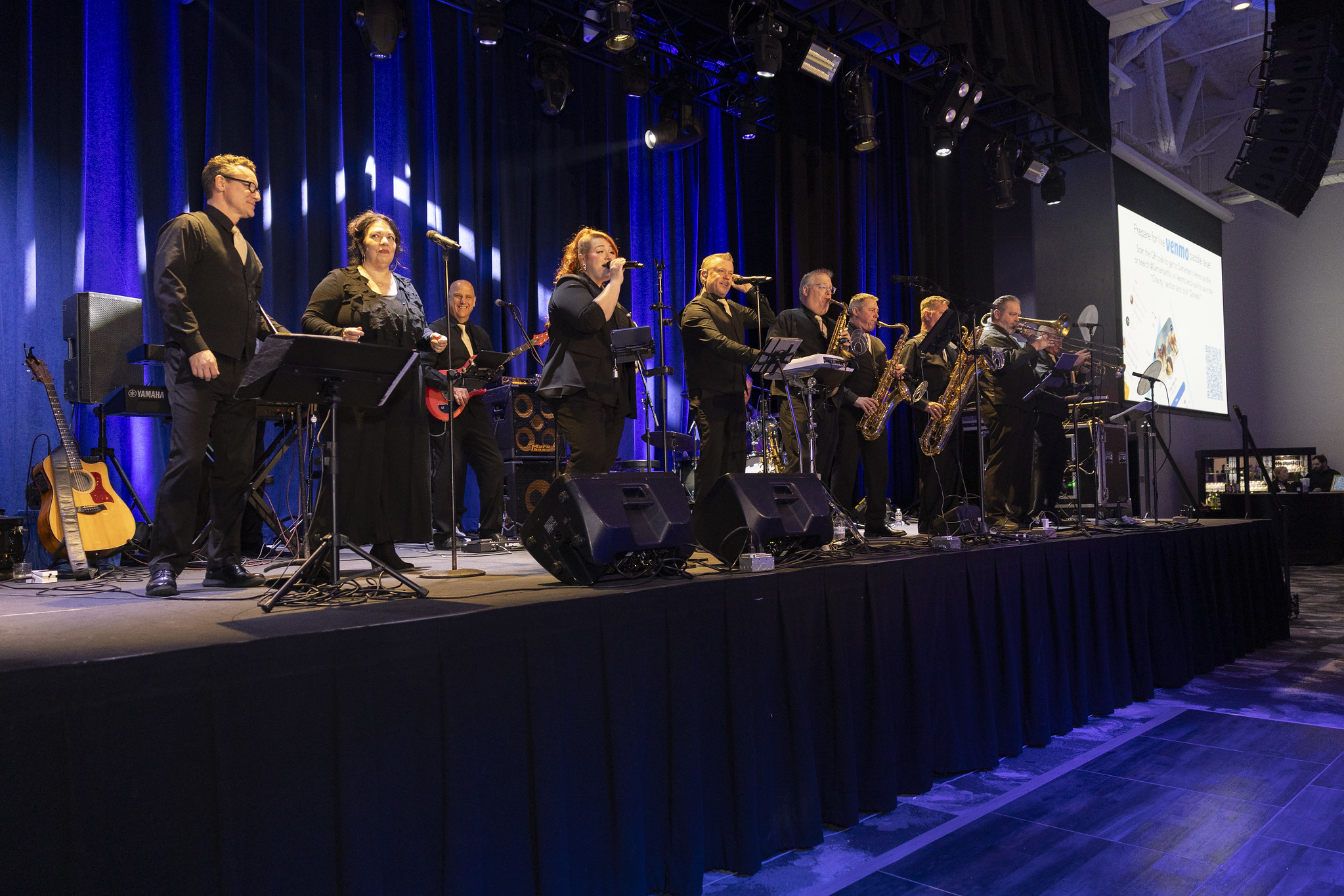 Masquerade Philadelphia wedding band performing for guests